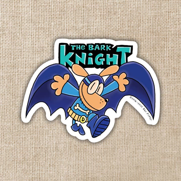 Bark Knight Sticker | Dog Man for wholesale by Kingdom of Threads