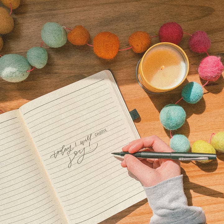 Written by Maria - Wholesale Journal/Diary - 'What a friend we have in Jesus' floral leather journal notebook