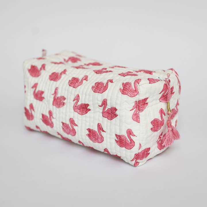 Pink Duck Wash bag for wholesale by Polly Fenwick
