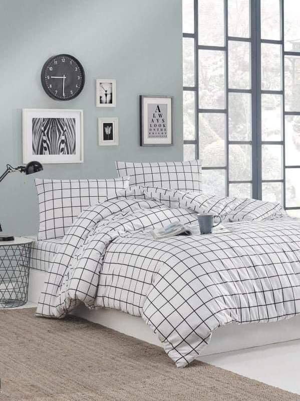 Ensemble de housse de couette carrée, ensemble de literie 4 pièces pour la vente par SannasDecor