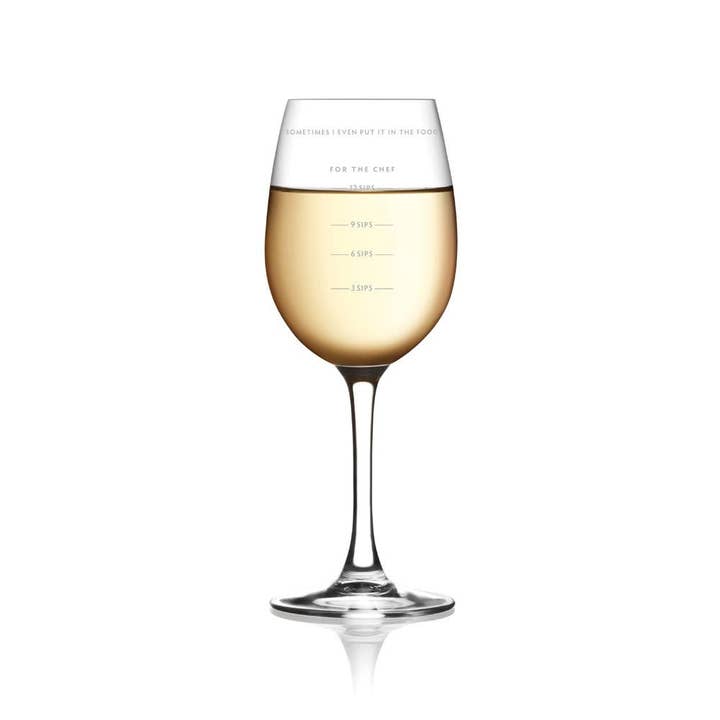 Fred & Friends - Wholesale Wine Glass - Sauced - Measurer Wine Glass