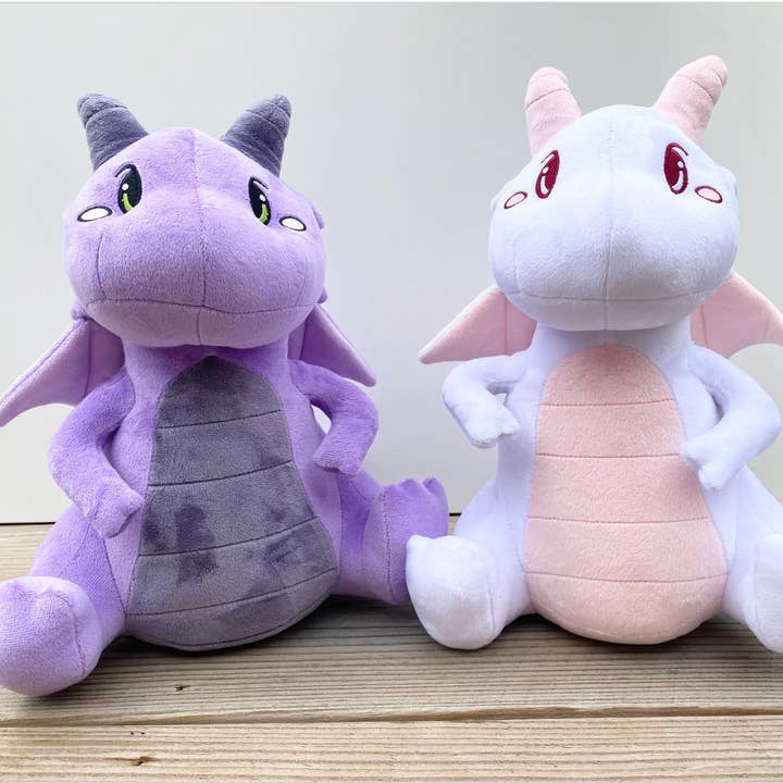 13.5" Tall Kawaii Dragon Custom Designed Plush for wholesale by Mimosa Studio