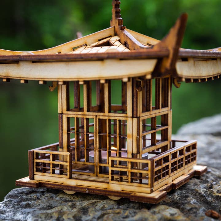One Man One Garage - Wholesale DIY Craft Kit - Japanese Pagoda Lantern! A Mini 3D Kit LED Tea Light Candle2