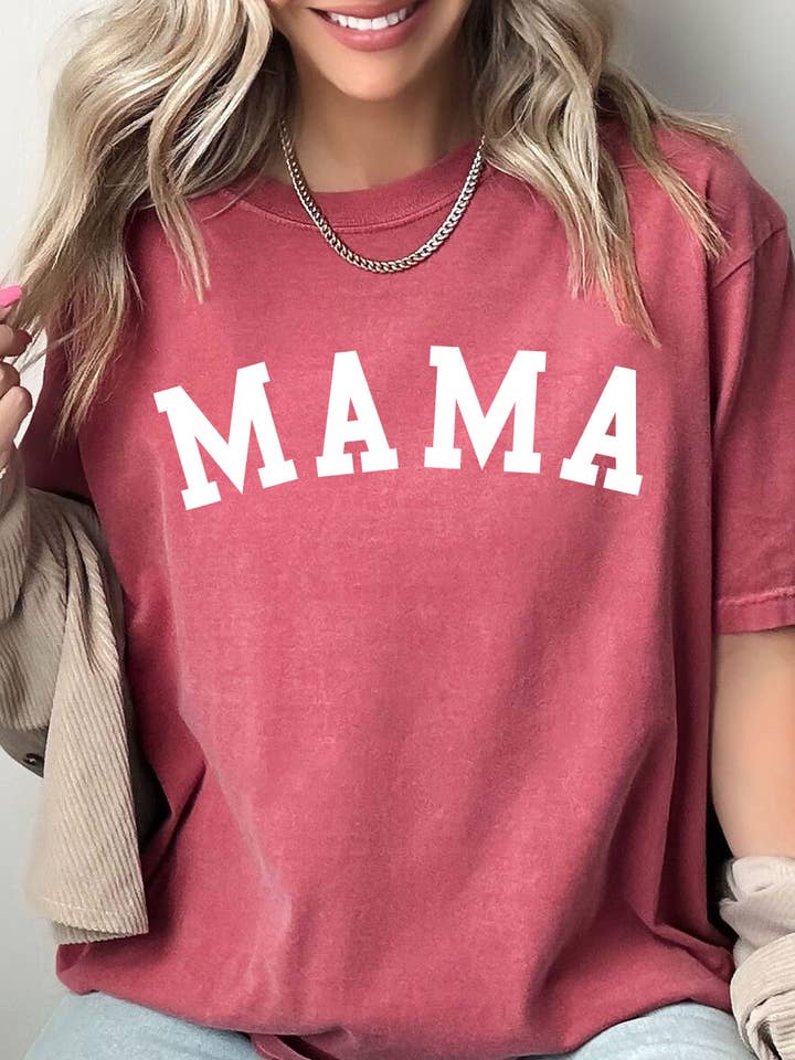 Kissed Apparel - Wholesale Screen Printed T-Shirt - Women's - Mama Comfort Colors Graphic Tee1