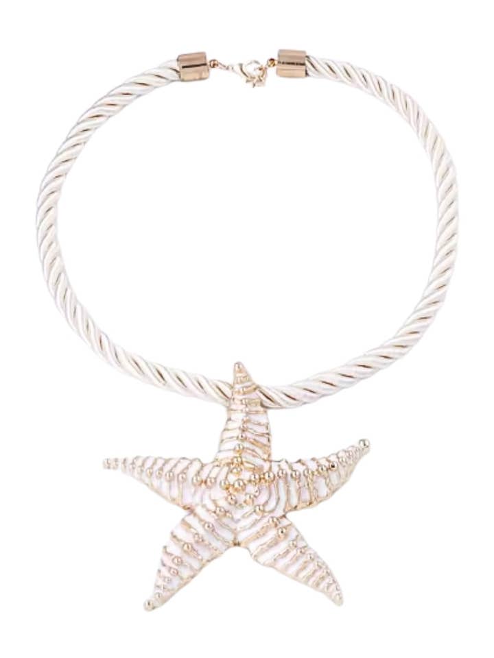 Mykonos Estrella de Mar Blanca | Collar para venta al por mayor de Coco Luna Collection