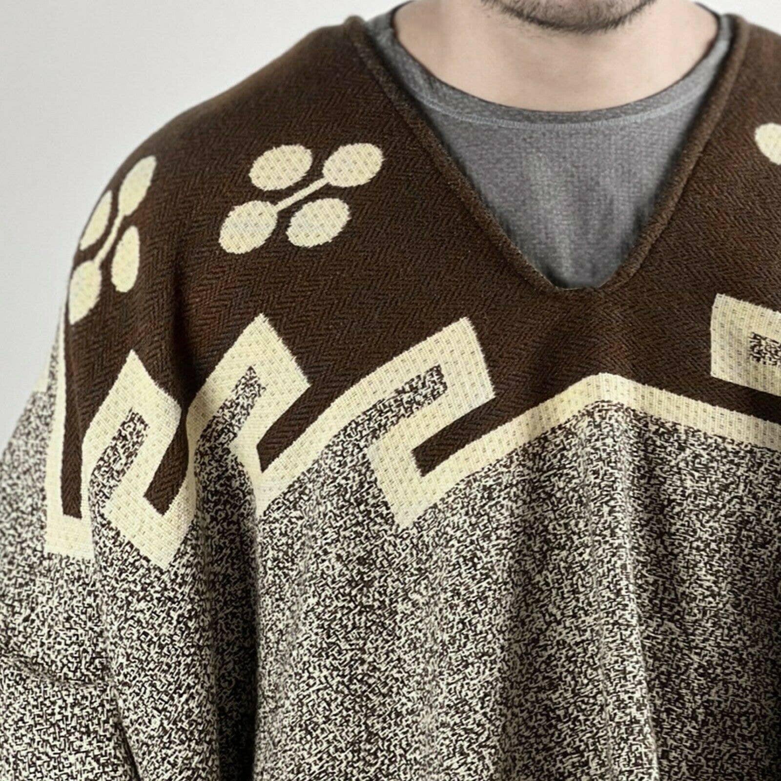 ECUALAMA - Wholesale Poncho - Unisex - Back to the Future inspired Cowboy Poncho Serape replica handmade of Alpaca wool7