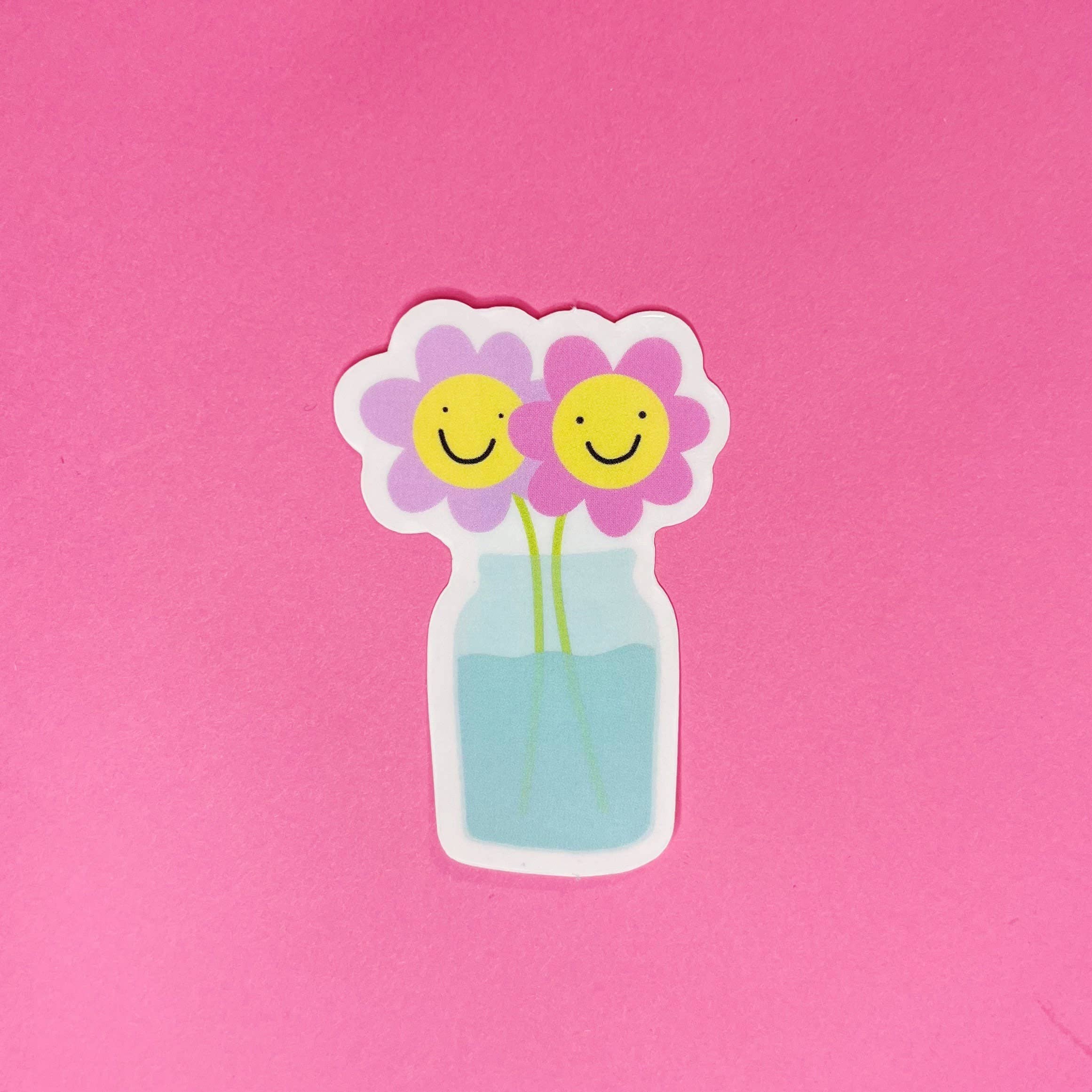 Lydia Southgate - Vente Autocollant - Autocollant en vinyle transparent en forme de fleurs/Joli autocollant