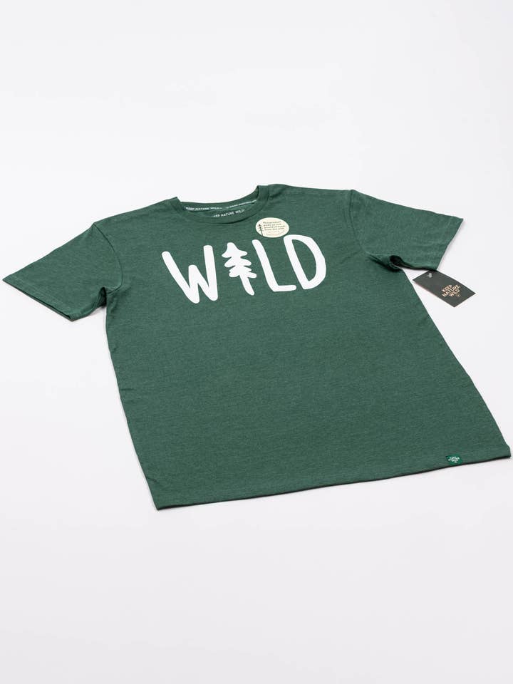 Keep Nature Wild - Wholesale Screen Printed T-Shirt - Unisex - Wild Pine Unisex Tee | Heather Forest10