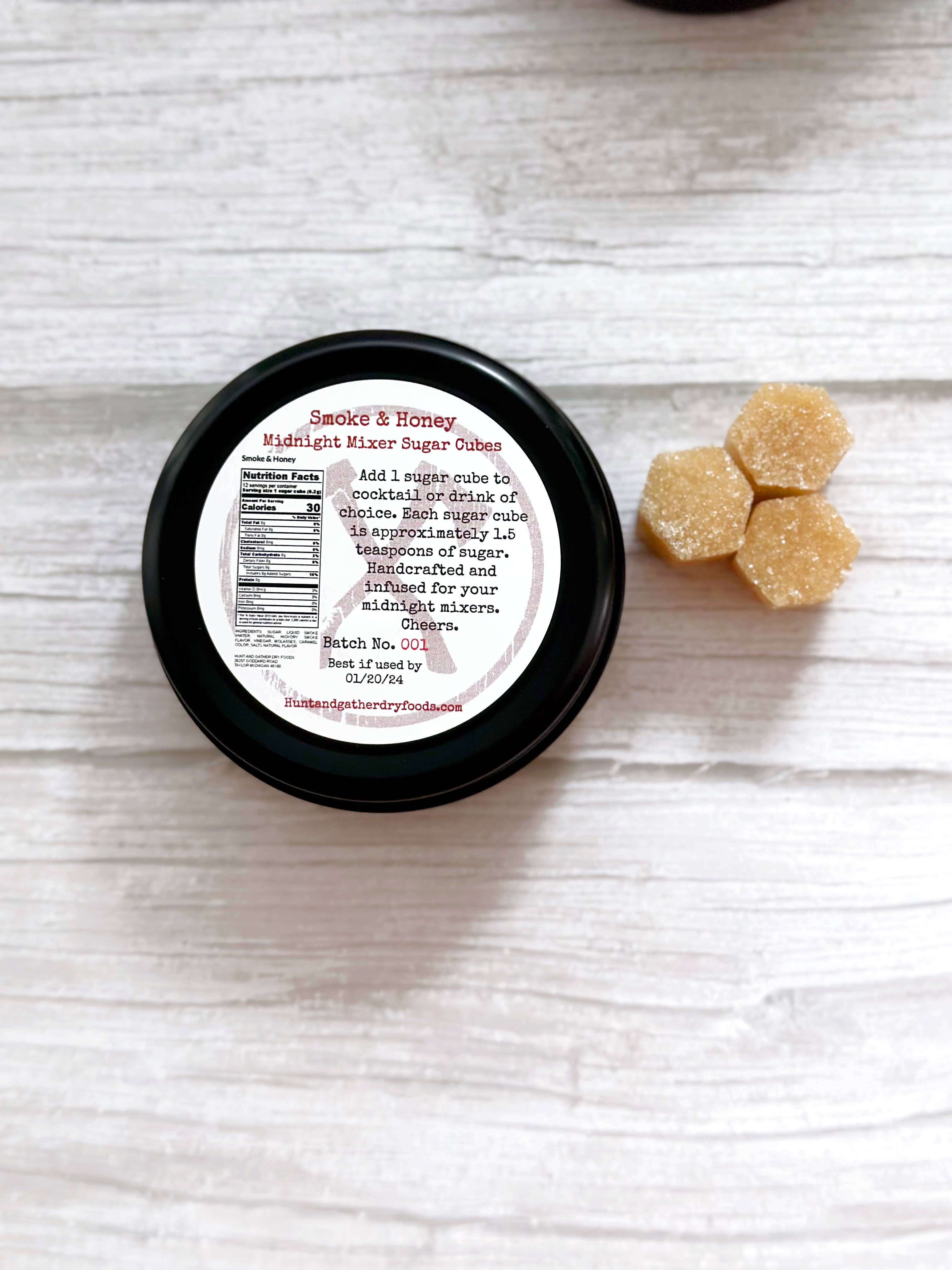 Hunt and Gather Dry Foods - Vente Sucre - The Midnight Mixer Smoke & Honey Sugar Cube2