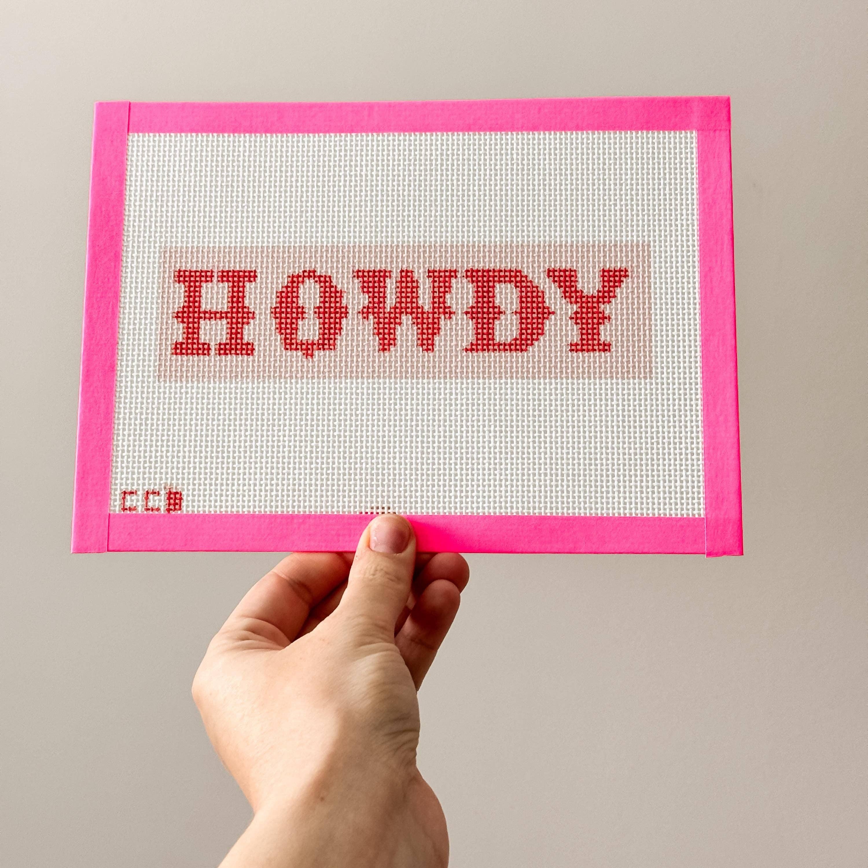 Cotswold Co Designs - Vente Accessoire de broderie/point de croix - Bonjour Signet 2”x7 13 Mailles Toile de Tapisserie Peinte à la Main, Toile de Tapisserie Esthétique Moderne, Toile de Tapisserie Bonjour9