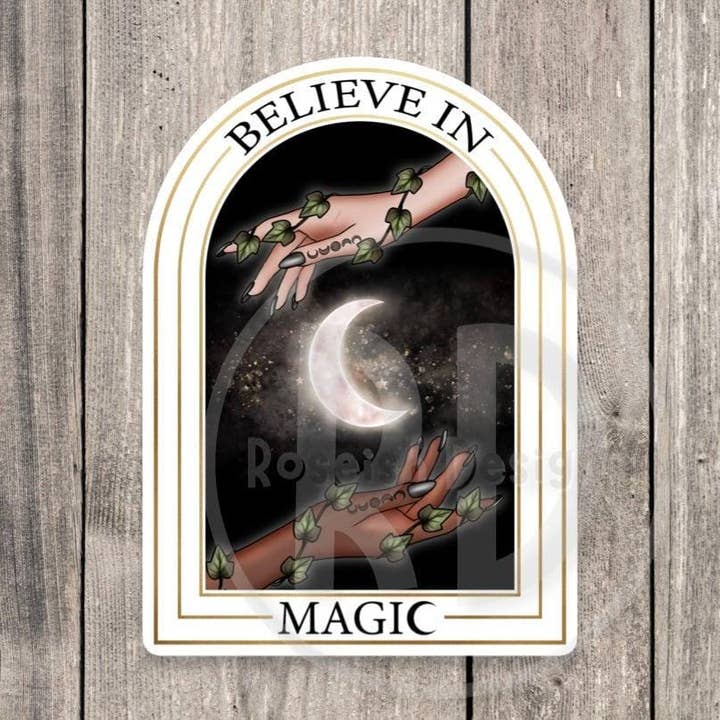 Believe in Magic Witchy - Vinyl Sticker for wholesale by Roseish Designs