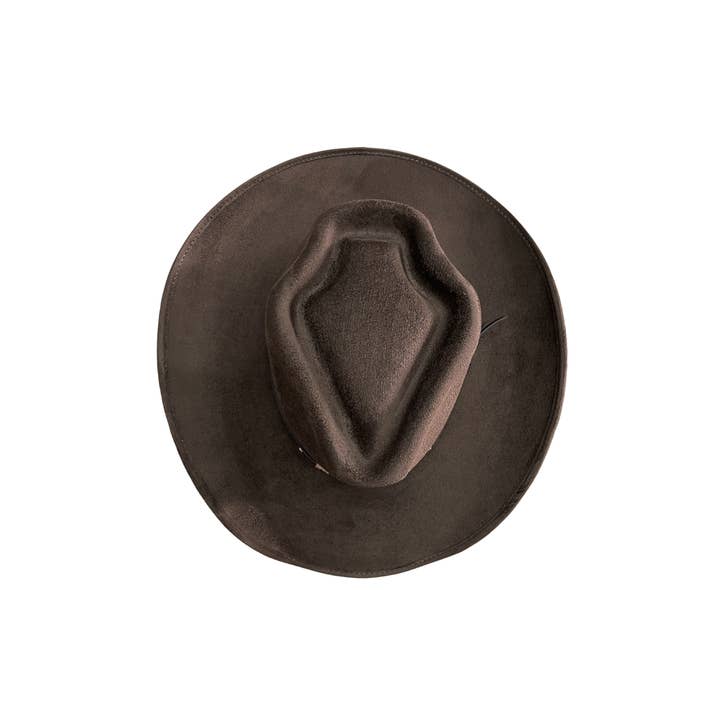 The Modern Cactus Co - Wholesale Cowboy Hat - Unisex - Vegan Suede Western Arrowhead Cowboy Hat w/ Leather Band2