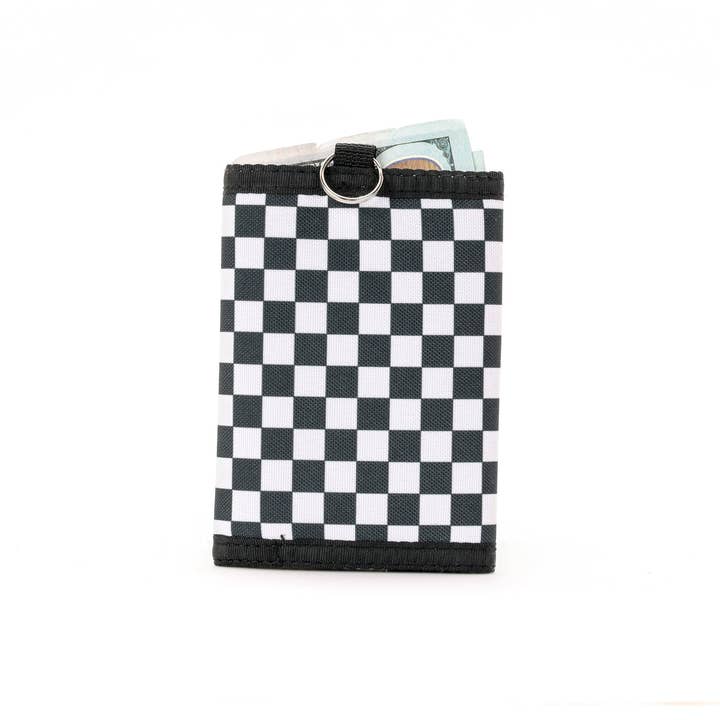 Fydelity - Wholesale Wallet - Unisex - 80701: 80's Wallet | RFID Blocking | Recycled RPET | Checkered Indy7
