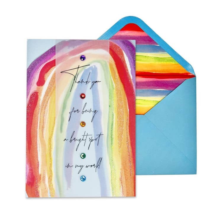 Rainbow and Lettering Thank You Card for wholesale by NIQUEA.D