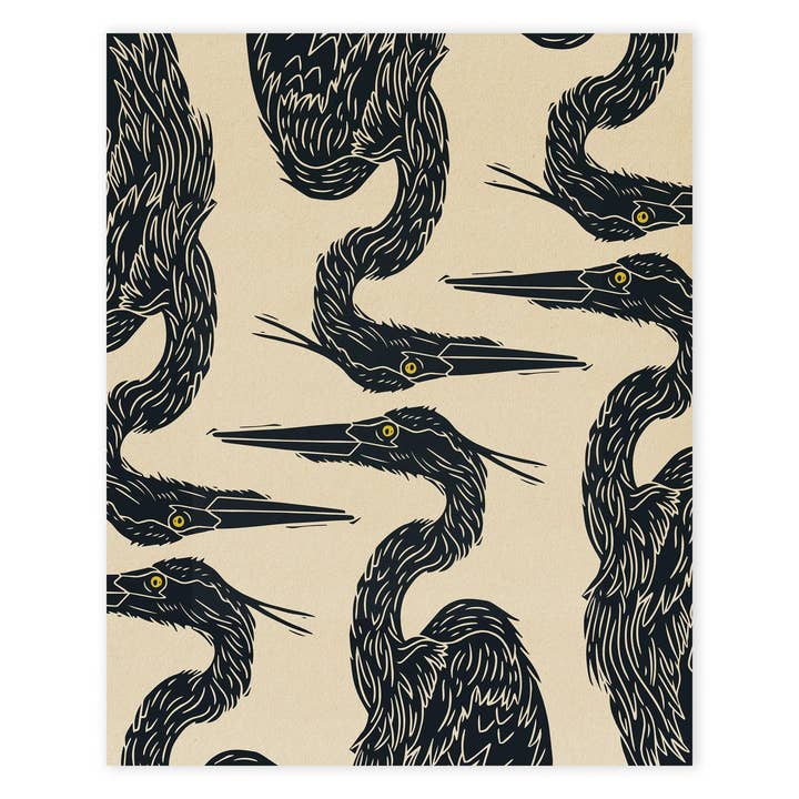 Store Herons Print for engroshandel hos Woosah Outfitters