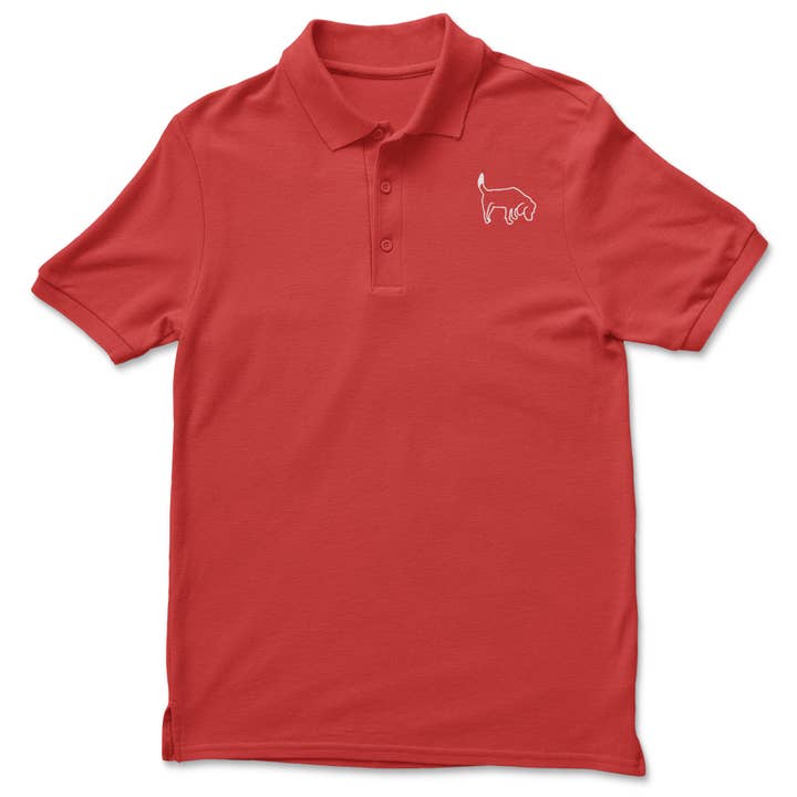 Polo brodé - Logo Outline pour la vente par White Flags Apparel Co