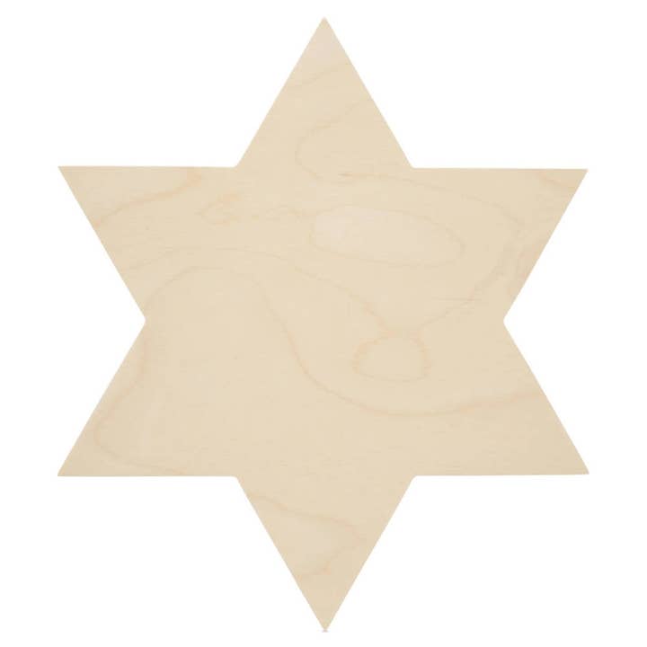 Wood Star of David Cutout, 12" for wholesale by Woodpeckers Crafts