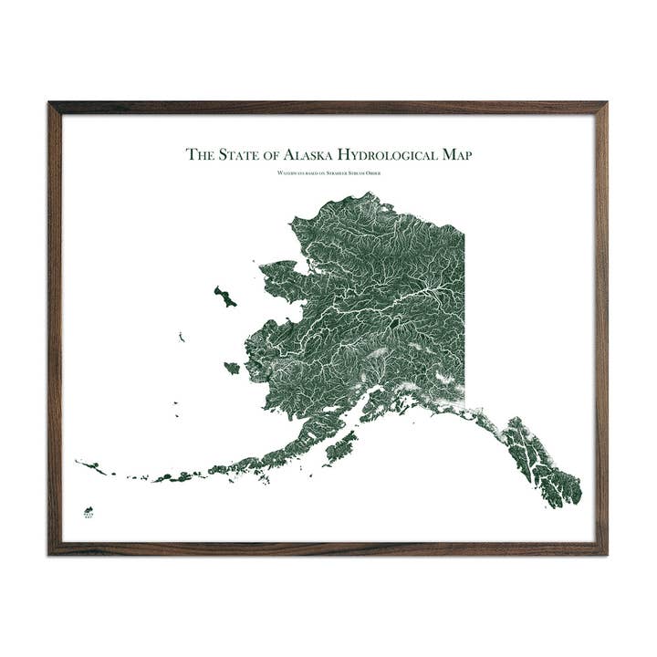 Alaska Hydrological Map for wholesale by Muir Way