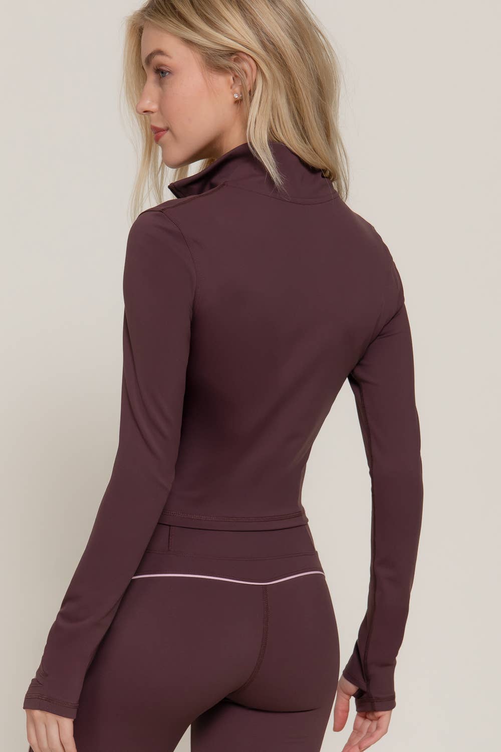 Active Basic | Active USA - Wholesale Athletic Jacket - Women's - Long Sleeve Piping Detail Active Wear Jacket19