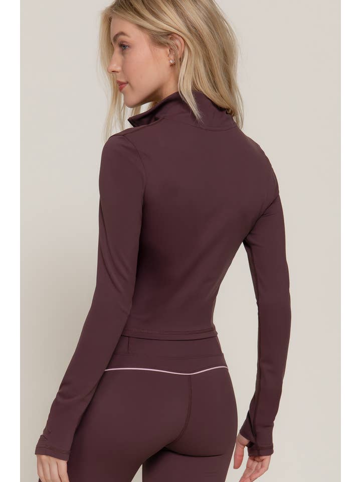 Active Basic | Active USA - Wholesale Athletic Jacket - Women's - Long Sleeve Piping Detail Active Wear Jacket19