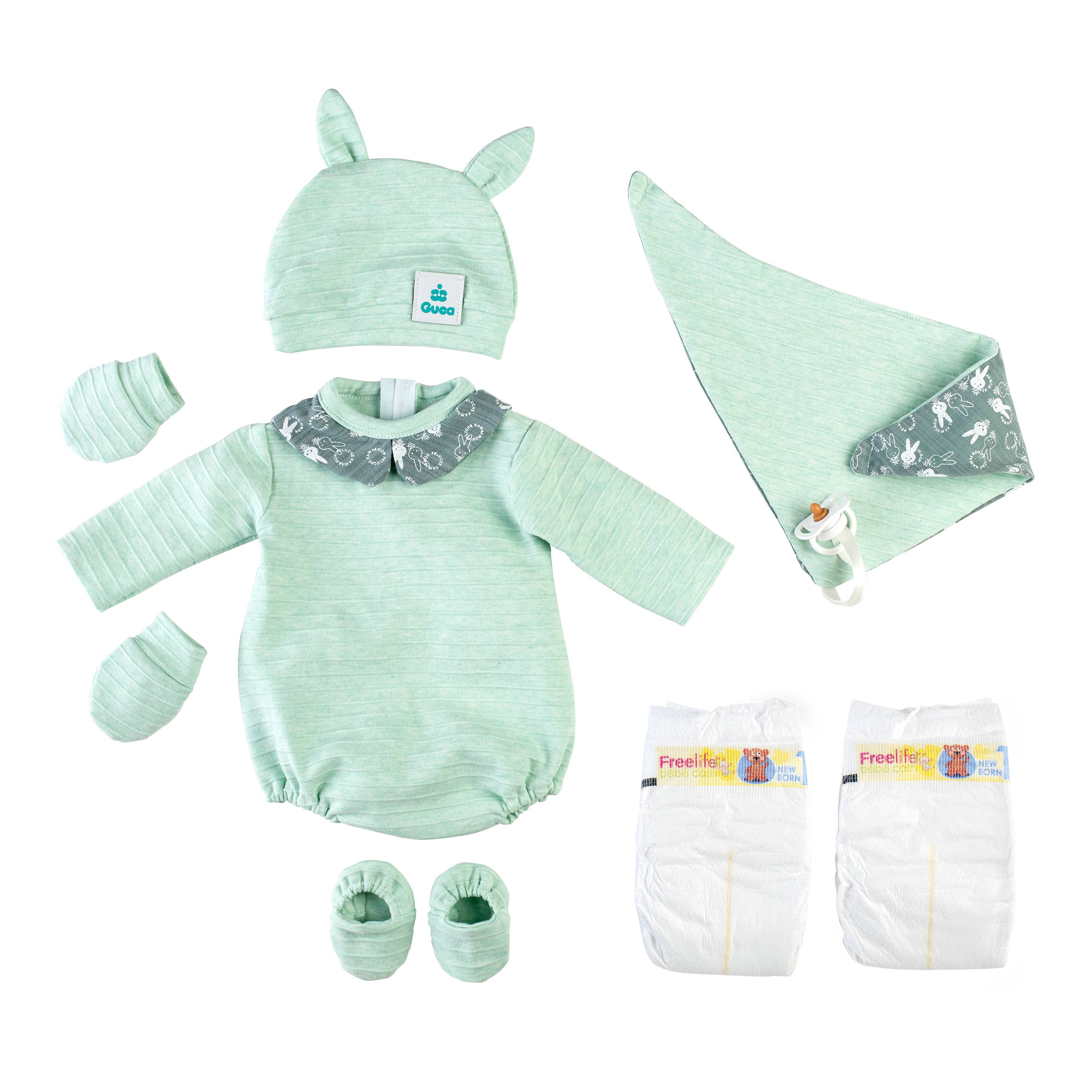 Muñecas GUCA - Vendita all'ingrosso Bambola - Bambini - Pagliaccetto per Bambola Reborn. 46 cm.0