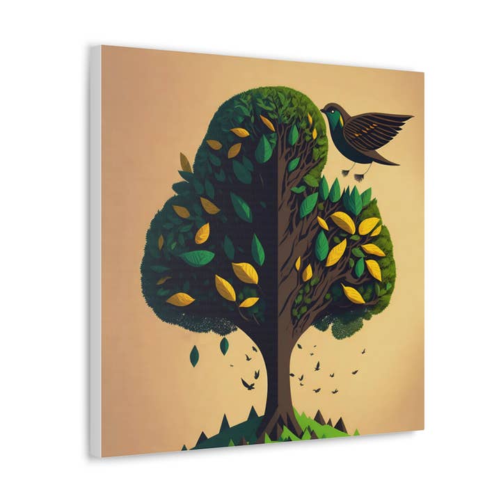 Lemon Tree, Bird Art, Wall Art, Beautiful Home Decor, Wraps Galeria de Canvas, diferentes tamanhos disponíveis pela Art Essential por atacado de Art Essential