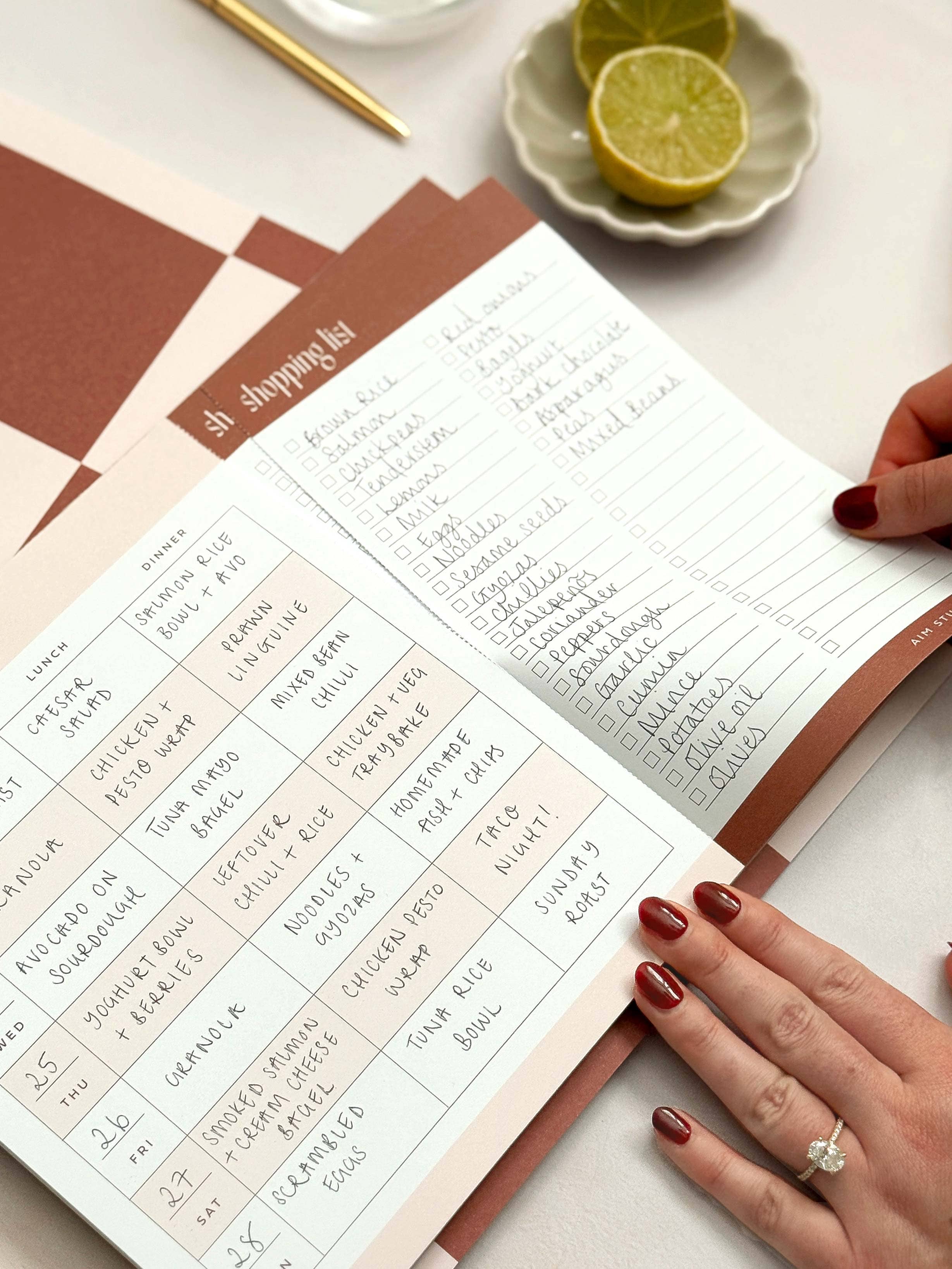AIM Studio Co – wholesale Notepad – Meal Planner with Perforated Grocery List Notepad2