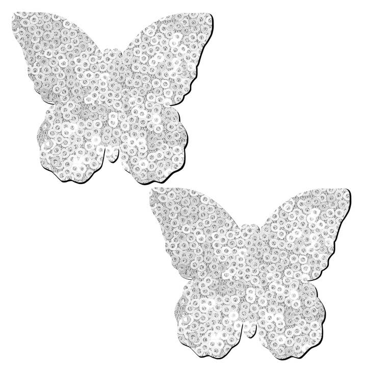 Couvre-tétons en forme de papillon Pasties, orné de sequins pour la vente par Niptees
