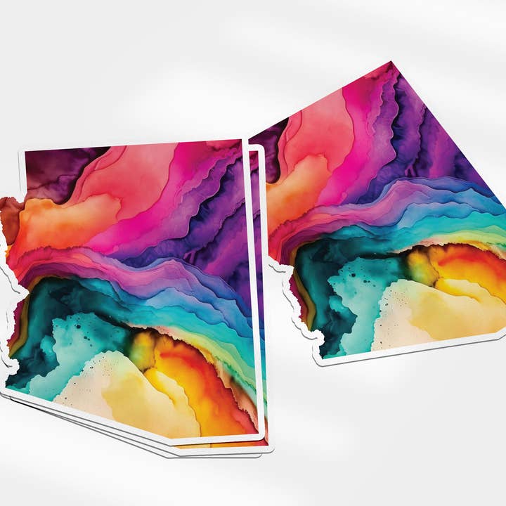 Arizona state sticker | Dreamy Ink Series | Multiple Colors for wholesale by Paperfinch Design