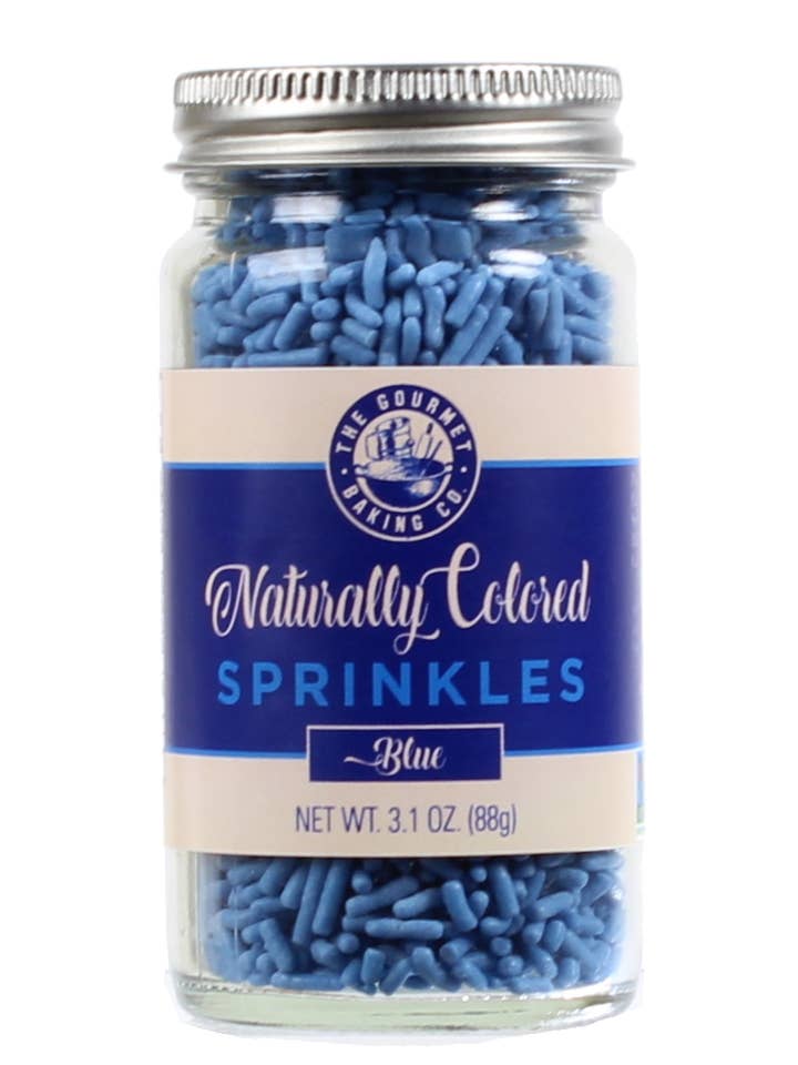 Naturally Colored Blue Sprinkles 3.1 Oz. for wholesale by Pepper Creek Farms