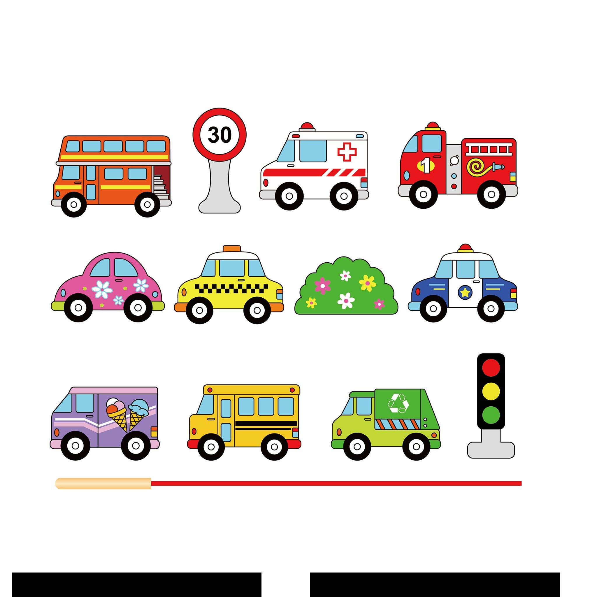 Kinder Life Inc. - Wholesale Toy Set - Kids - Lacing Blocks Transportation set- motor skills development with imaginative play.3