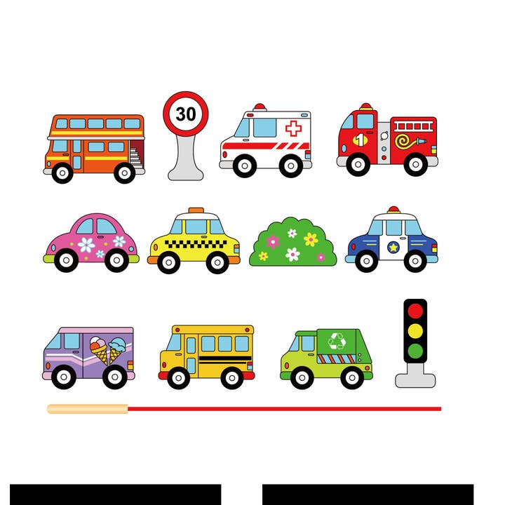 Kinder Life Inc. - Wholesale Toy Set - Kids - Lacing Blocks Transportation set- motor skills development with imaginative play.3