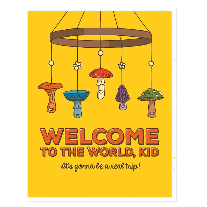 Cartão de Bebé Novo Cogumelo Móvel por atacado de Semi Sweet Press