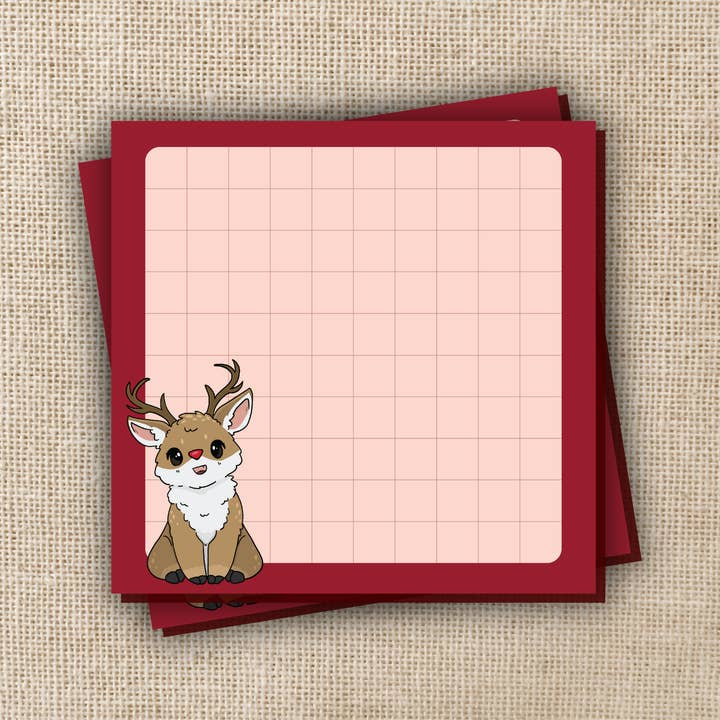 Wildly Enough - Wholesale Sticky Notes - Rudolph Reindeer Sticky Notes | Holiday Post-It Notes