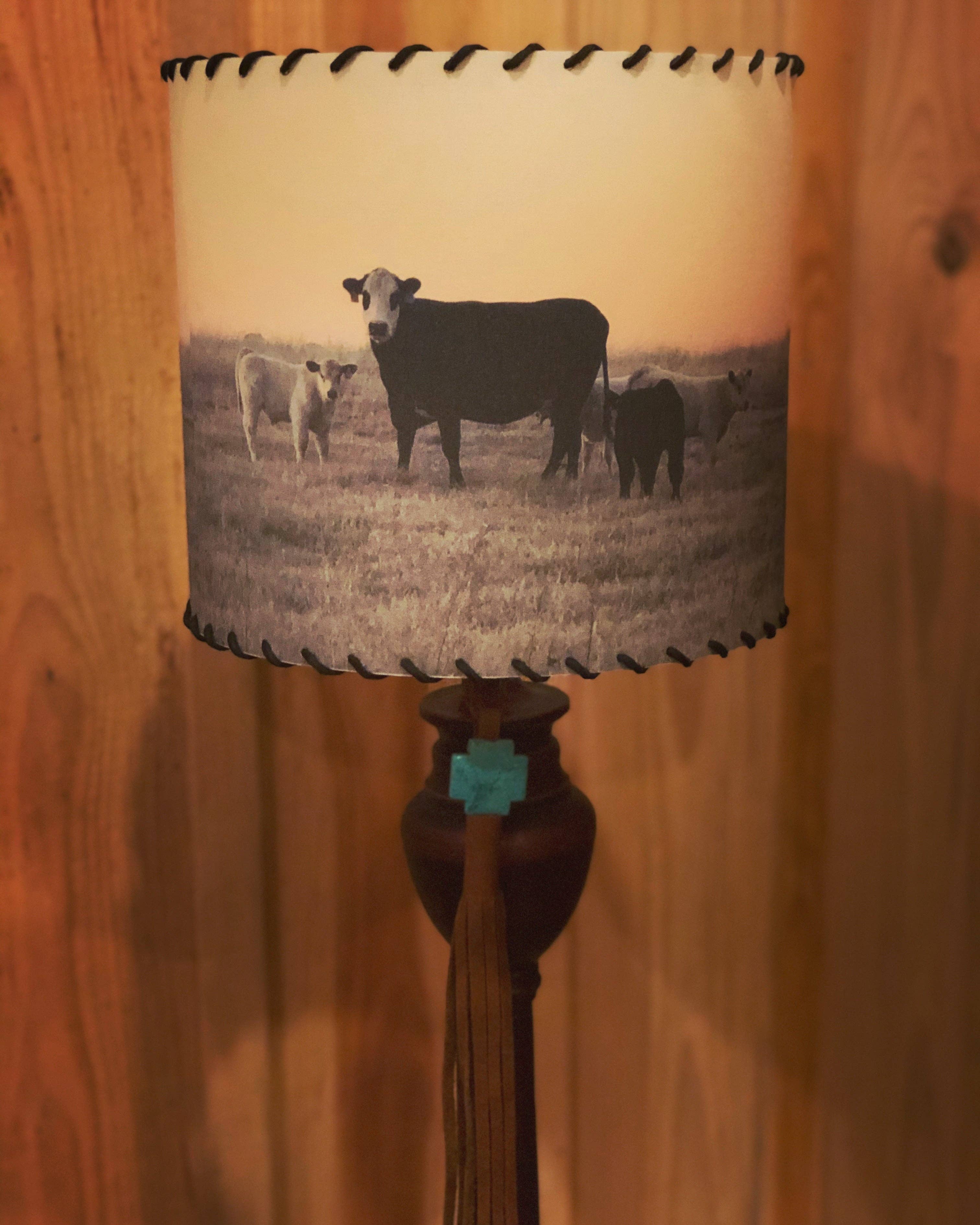Wholesale Lampshade Cow and Calves for your store Faire