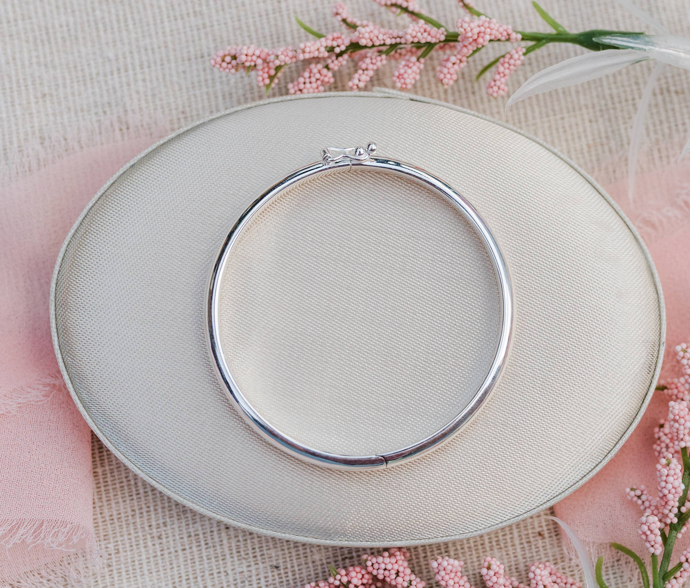 Cherished Moments - Wholesale Bangle Bracelet - Classic Silver Bangle Bracelets for Babies, Kids or Women