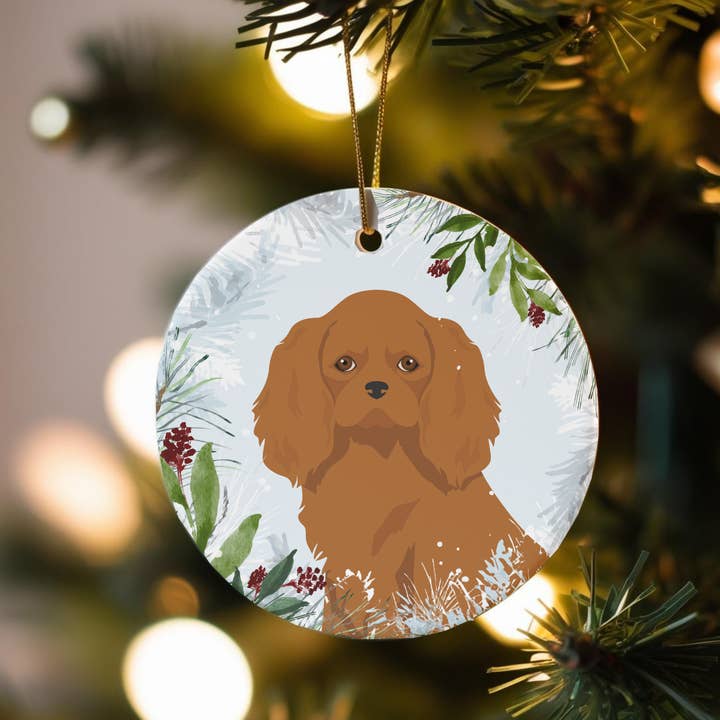 Cavalier KIngs Charles Spaniel Dog Christmas Ornaments for wholesale by Canine Companions