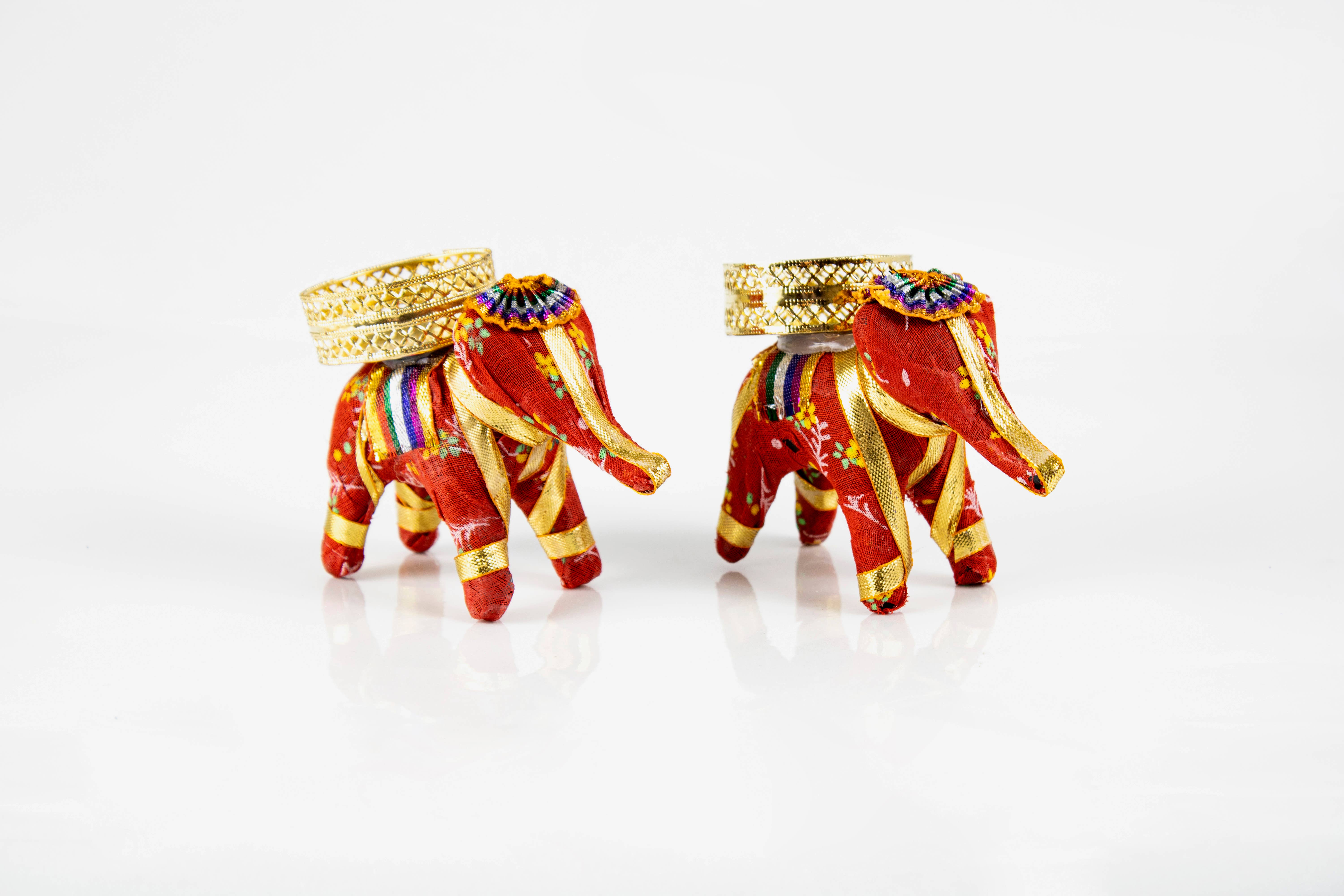 El'Cobre-Ecozonelifestyle - Venta al por mayor Candelabros - Set de 2 portavelas artesanales en forma de elefante para vela tealight30