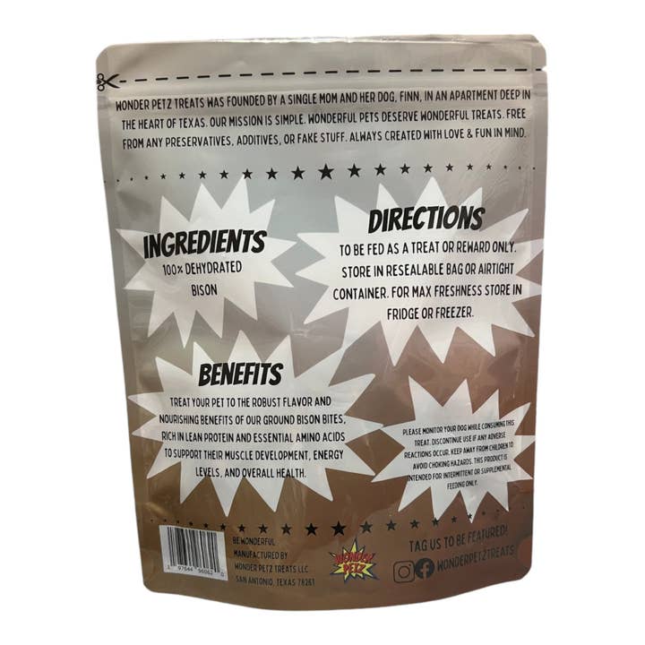Wonder Petz Treats - Wholesale Pet Treats - Dog - Bison Bites2