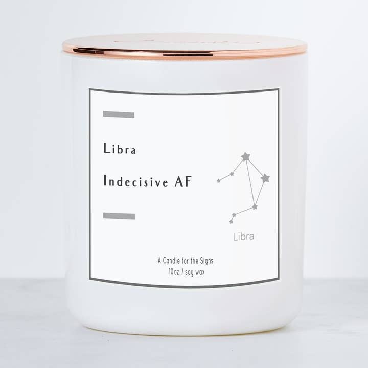 Calm Down Caren – wholesale Jar/filled candle – Libra - Indecisive AF - Luxe Scented Soy Horoscope Candle0