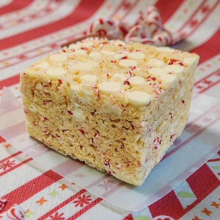 White Chocolate Peppermint Bark - CHRISTMAS SEASONAL for wholesale by Carrie's Crispies