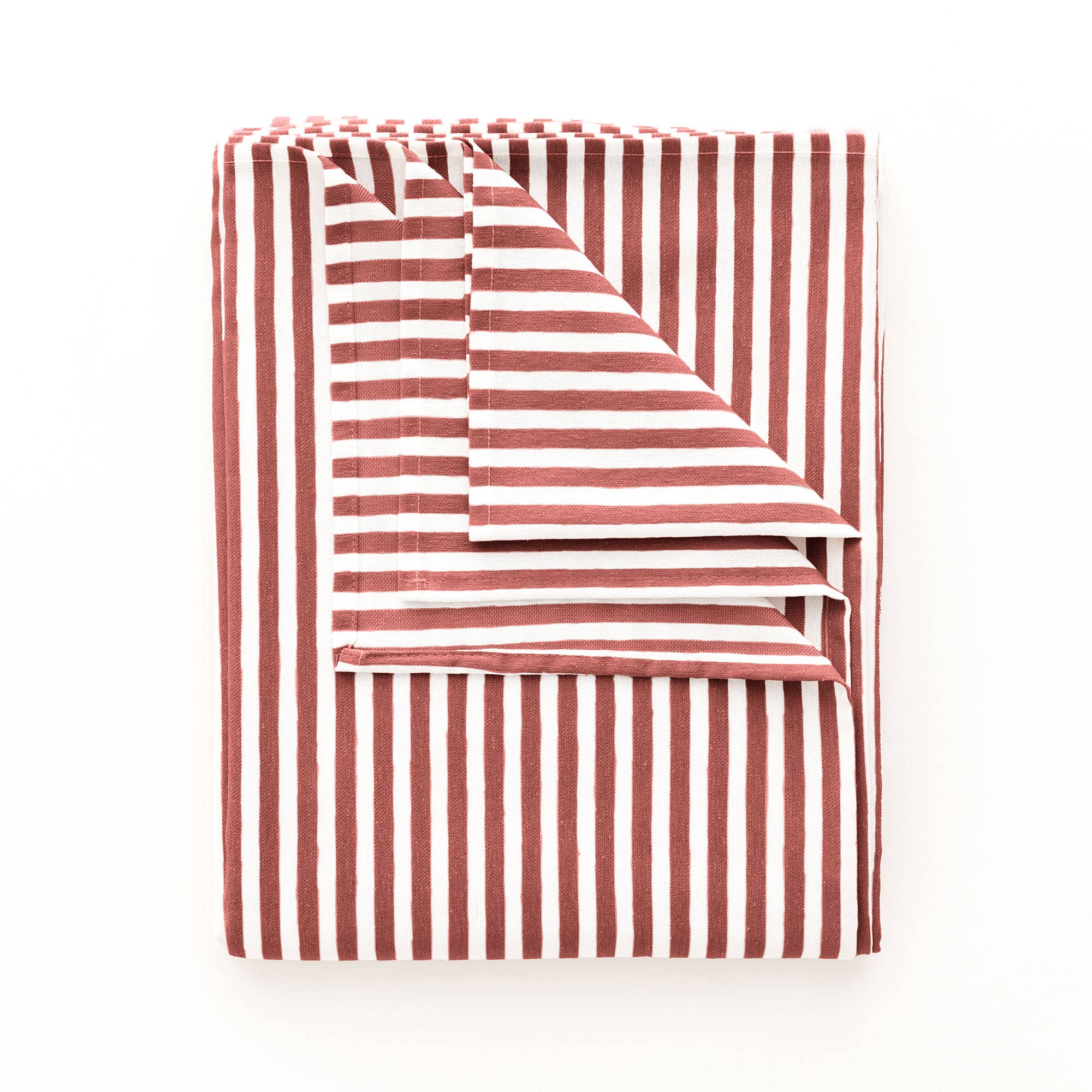 GAMUSI - Vente Nappes - Nappe anti-taches coton toucher tissu rayures ARENZA34