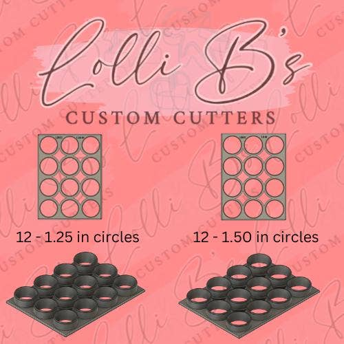 Multi-Cutter Circles Cookie Cutter and Fondant Cutter for wholesale by Lolli B Custom Cutters