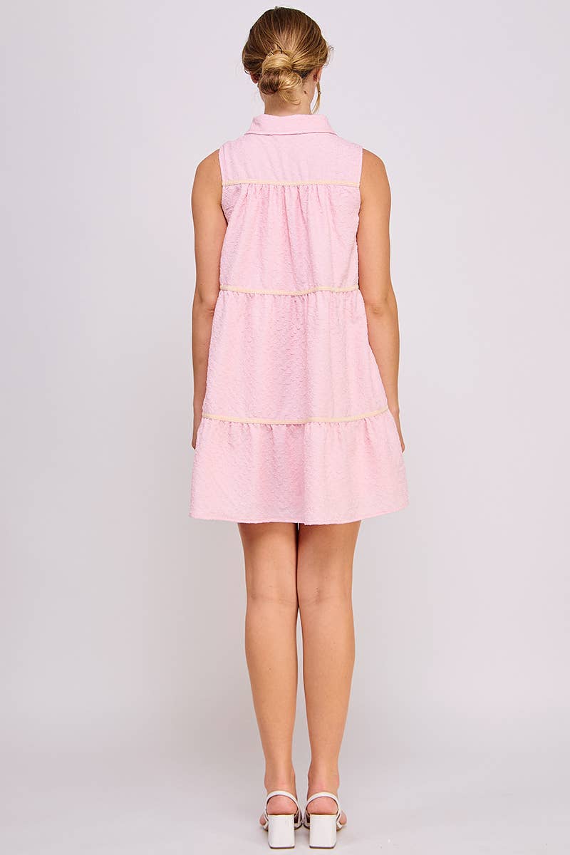 AIBLEE - Venta al por mayor Vestido - Mujer - Vestido mini de vuelo abotonado - Sin mangas20