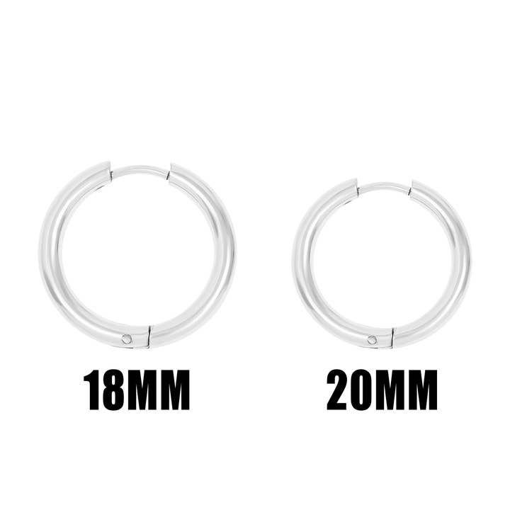 WJW - Wholesale Huggie Earrings - 18K Gold PVD Stainless Steel Circle Huggie Hoop Earrings3