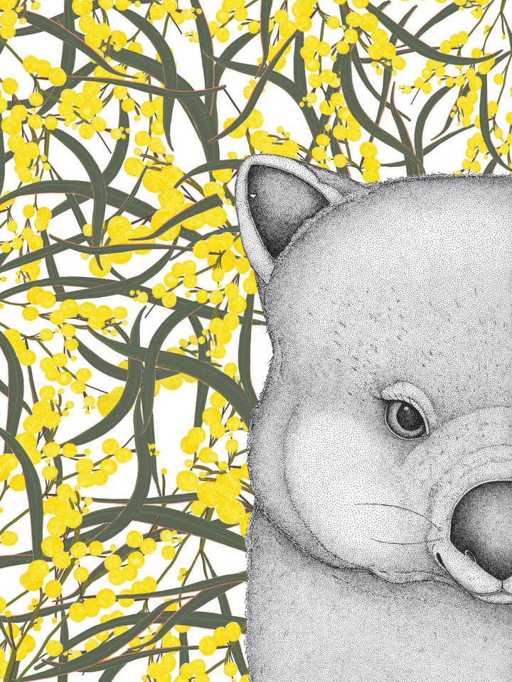 Walter Wombat med Wattle for engroshandel hos Dots by Donna