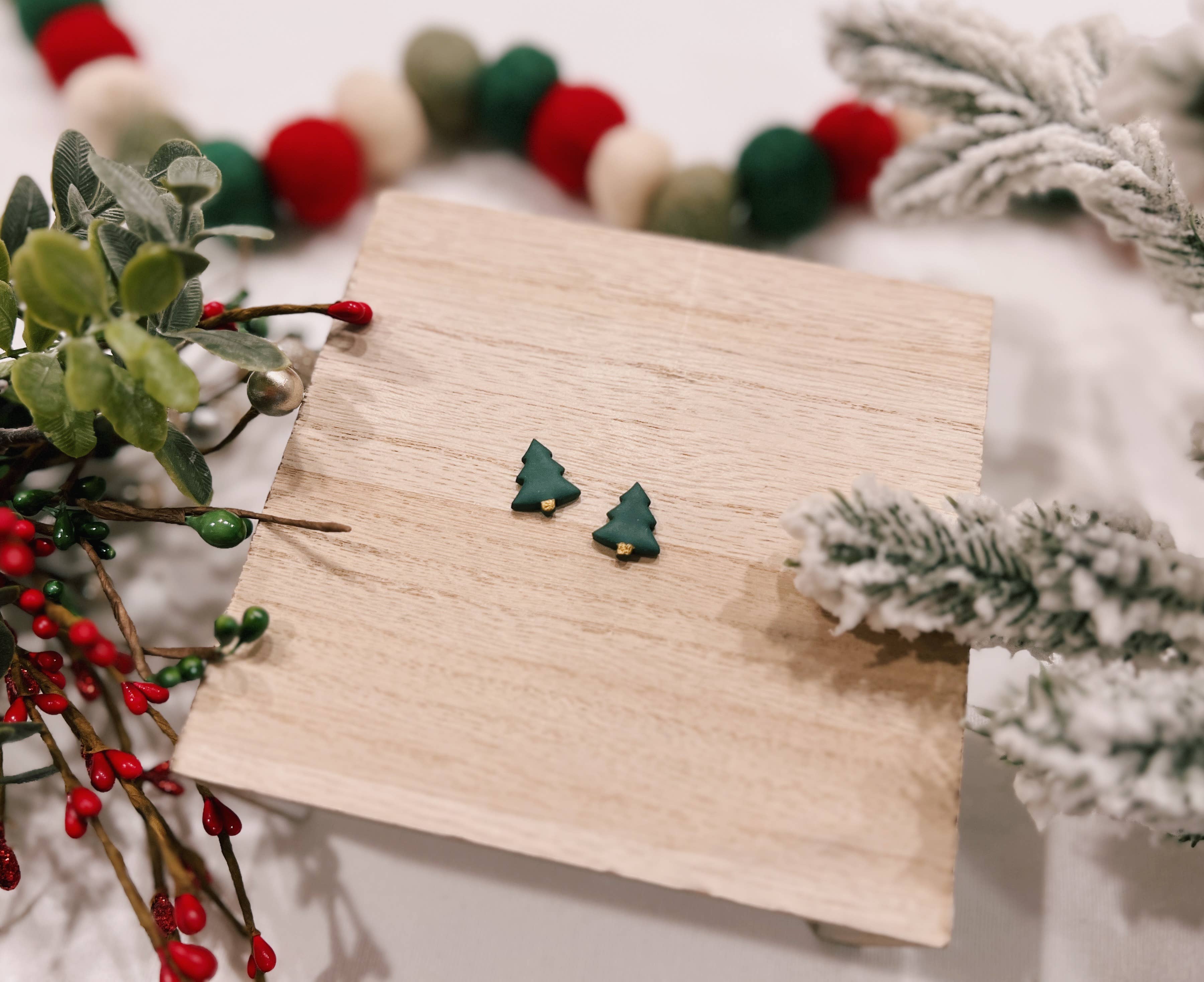 Clayfully Jules - Wholesale Stud/Post Earrings - Holiday Studs6