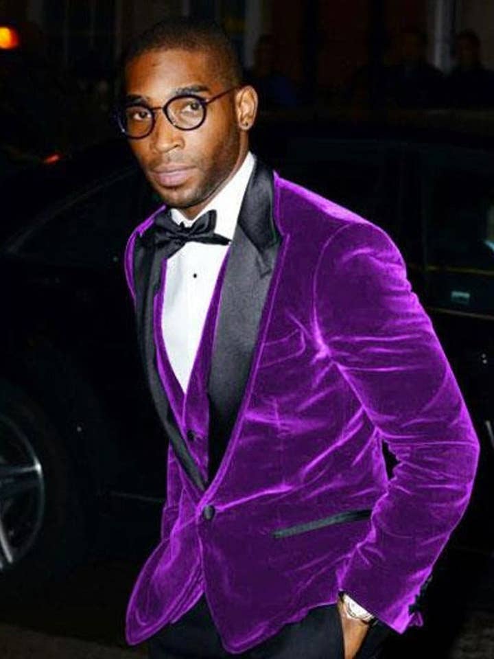 Mens Dinner Jacket - Tuxedo Jacket - Dinner Suit Jackets in Purple for wholesale by Alberto Nardoni