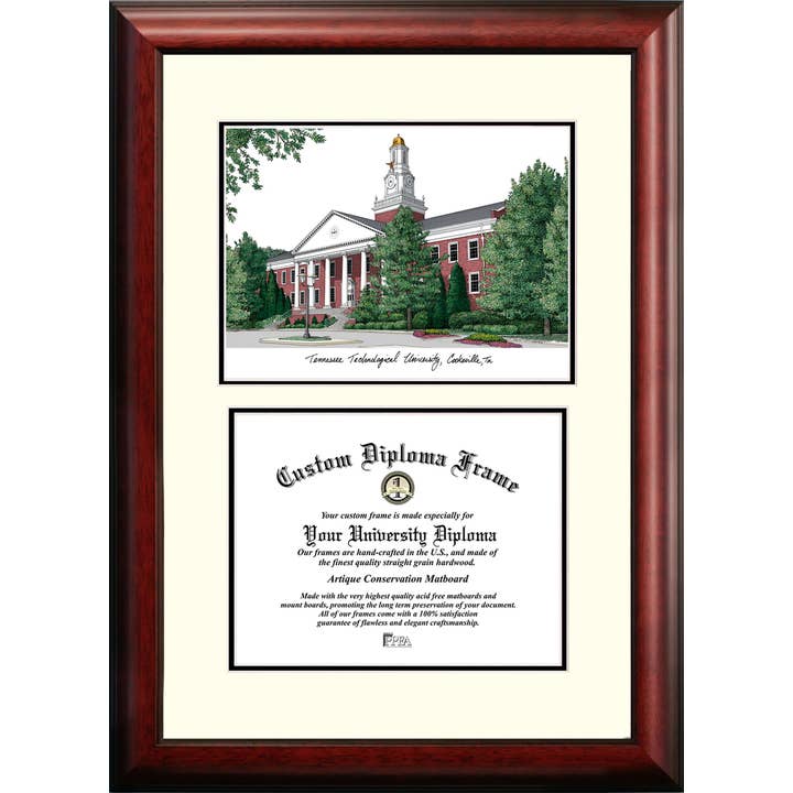 Tennessee Tech University 11w x 8.5h Scholar Diploma Frame for wholesale by Campus Images
