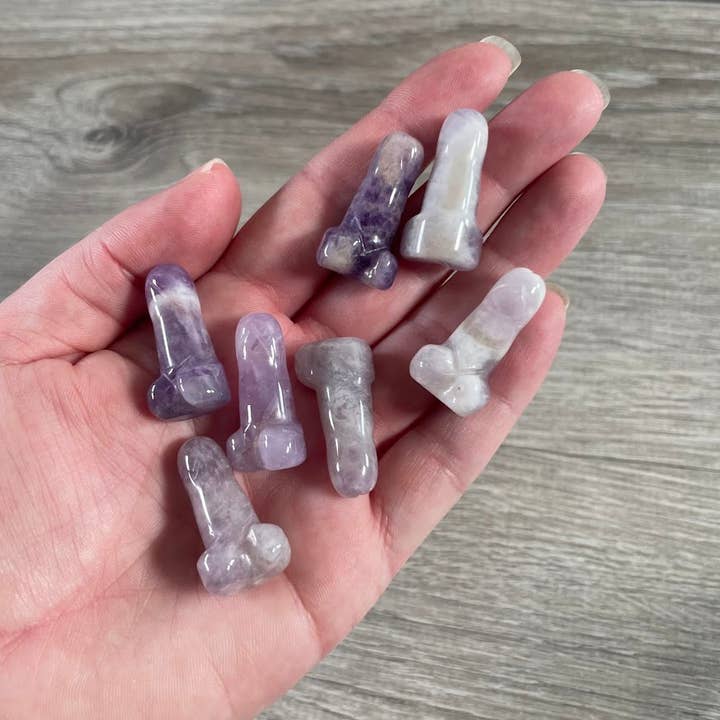 Keystone Crystals - Venta al por mayor Piedras/cristales espirituales - Figura fálica de cristal: pequeña estatua de piedra preciosa tallada